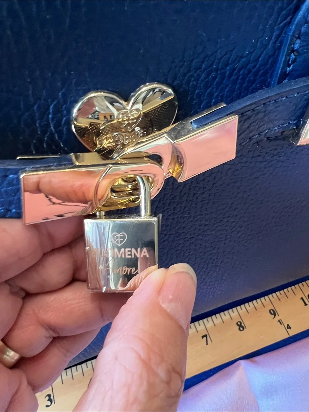 Filomena navy leather